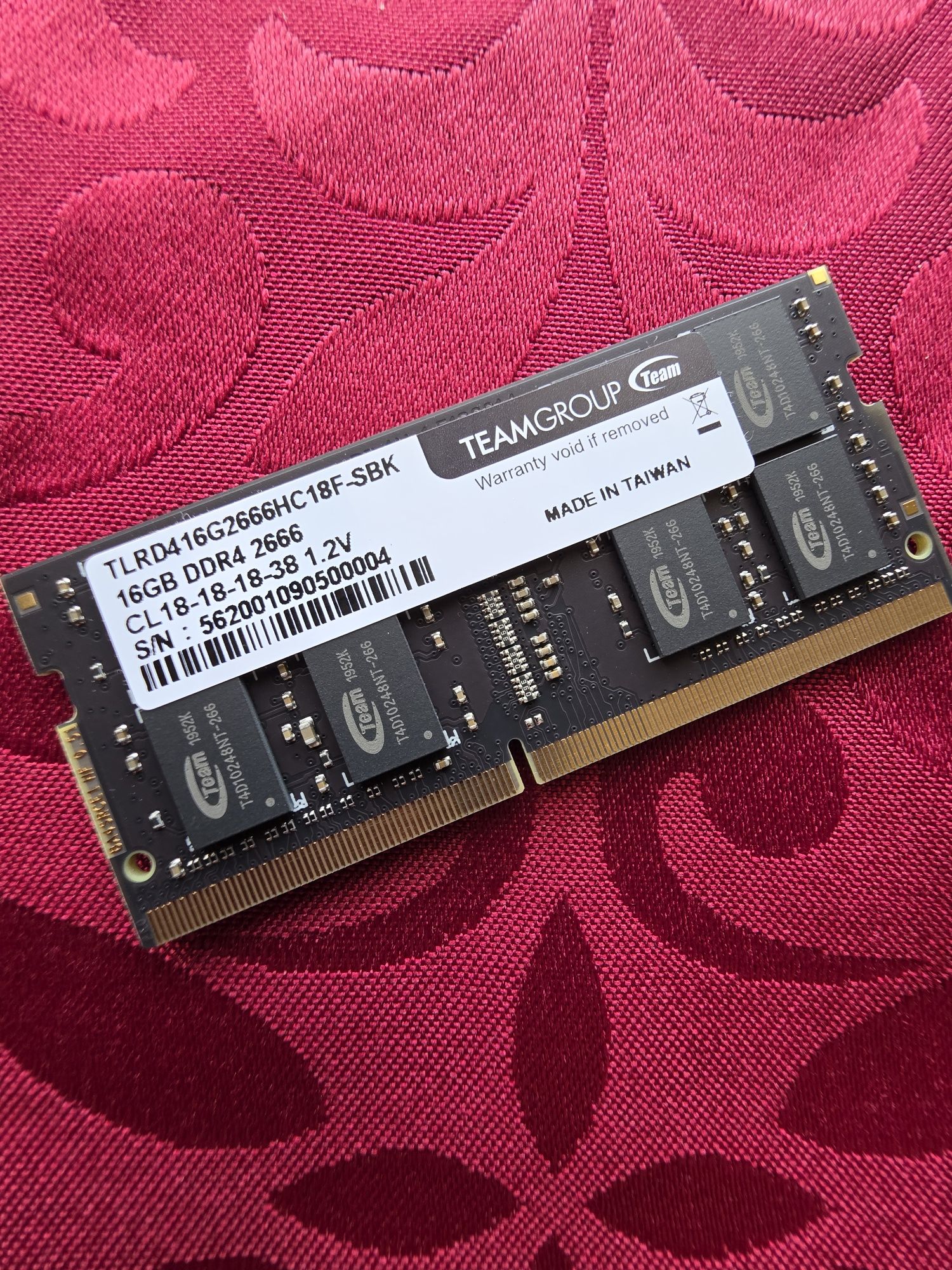 TeamGroup 16GB DDR4 2666 MHz SODIMM – Excelente Estado