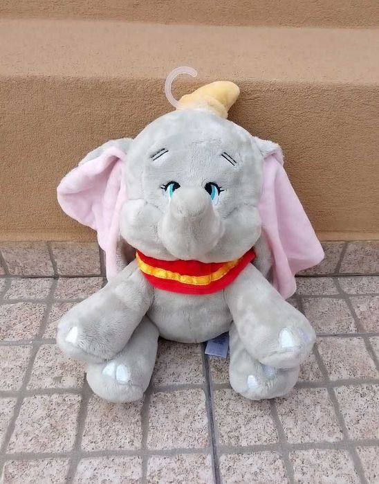 Peluche Dumbo elefante Disney Novo cinzento