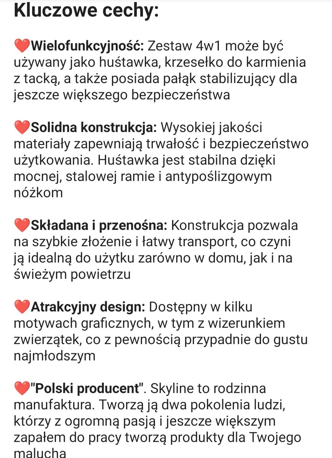 Nowa huśtawka dla dziecka