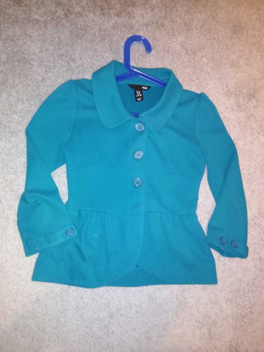 Marynarka turkusowa dla dziewczynki 128cm