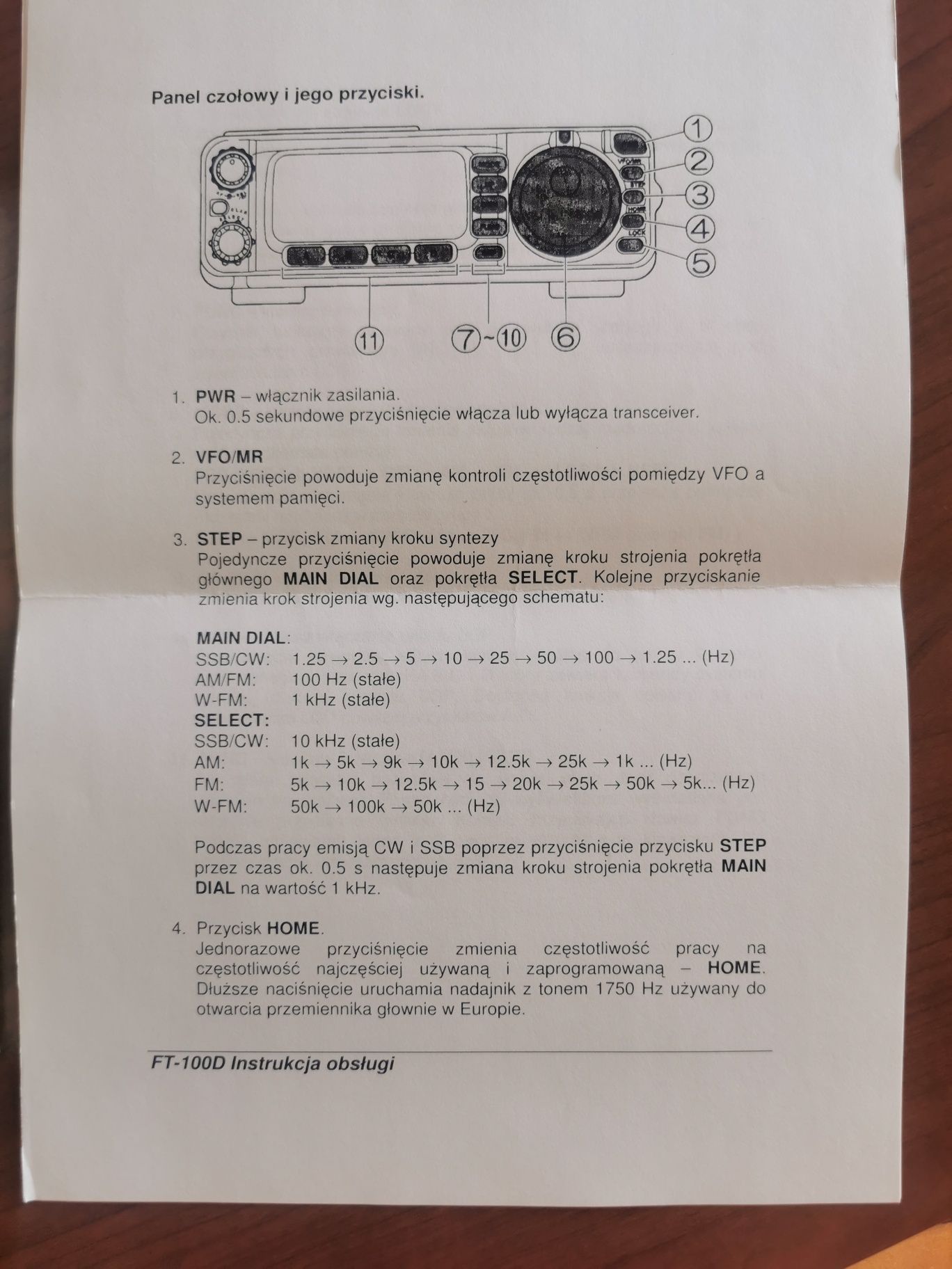 Oryginalna instrukcja do Yaesu FT-100D