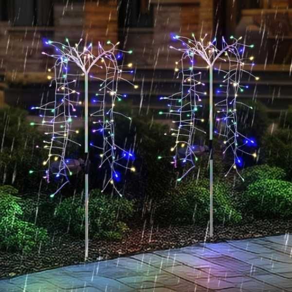 lampa solarna ogrodowa wodospad dekoracja wierzba ozdoba