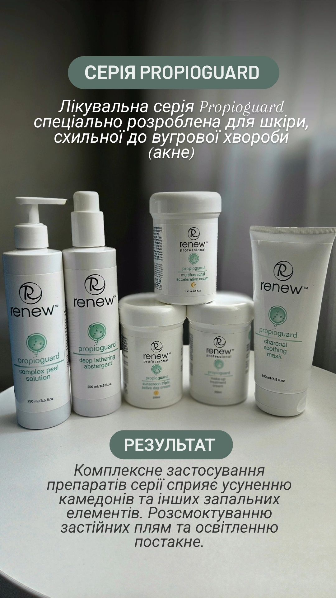 Renew propioguard серія для лікування проблемної шкіри