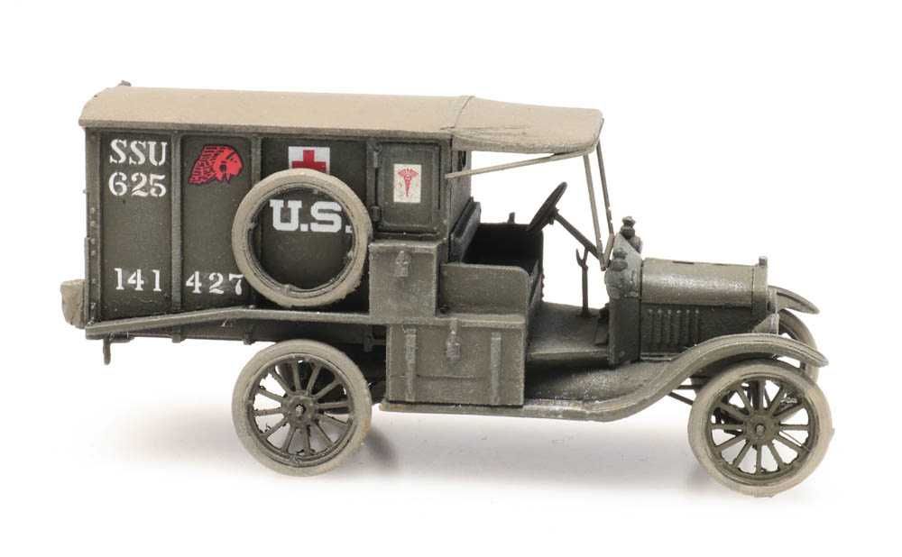 model diecast Artitec H0 1:87 sanitarka wojskowa T-Ford I WŚ