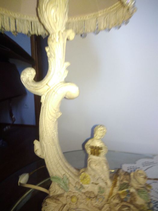Stara Lampka Vintage figurka art deco  Pałacowa biurko stolik