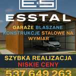 WYSOKIE ZADASZENIE  | Wiata | Hala | Garaż Blaszany | Magazyn- ESSTAL*
