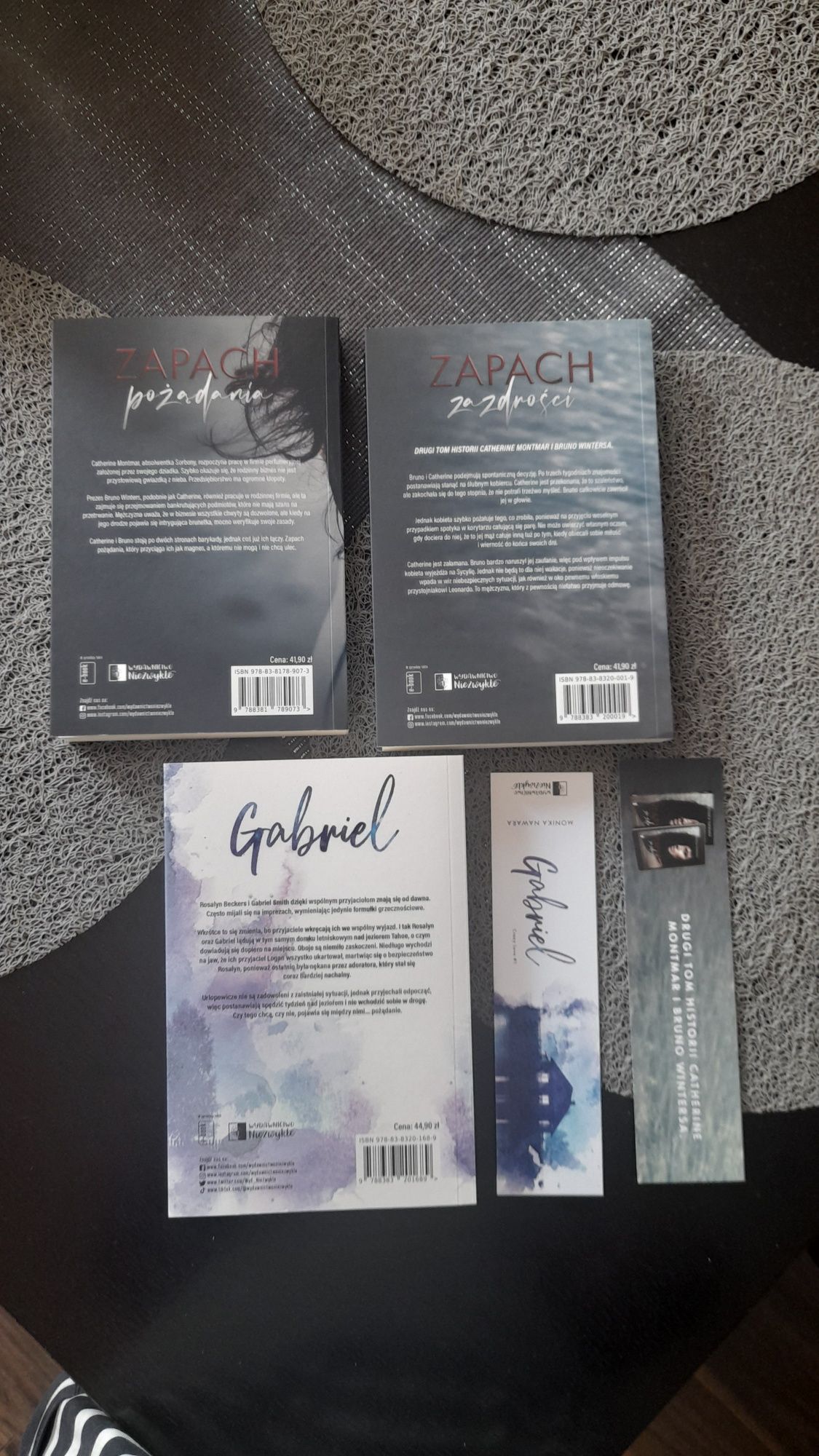 Zapach pożadania,  Zapach zazdrości, Gabriel  Monika Nawara. Nowe.