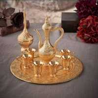 Набір марокканських чашок Payitaht Zamzam золотого кольору.
Висота: ча