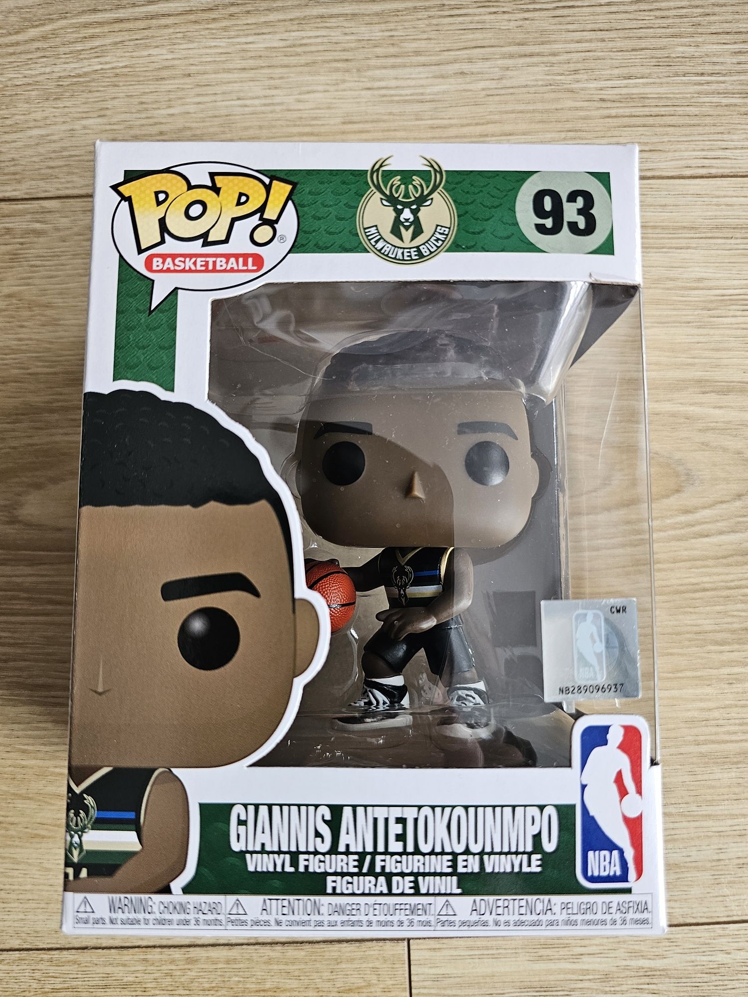 Giannis Antetokounmpo Milwaukee Bucks #93 figurka funko pop NBA