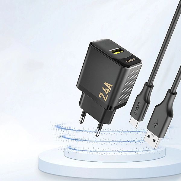 Ładowarka Dudao A23/2.4A USB-A - czarna