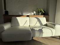 Sofa skórzana biała 220 cm stan idealny