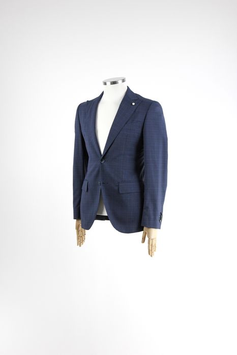 LUIGI BIANCHI Mantova Sartoria чоловічий картатий вовняний піджак (S)