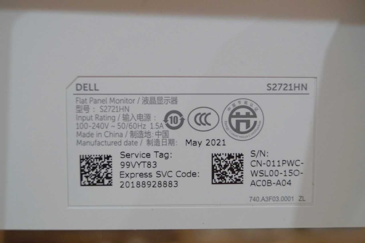 Монітор Dell S2721HN White (FullHD/IPS/27")TVOYO