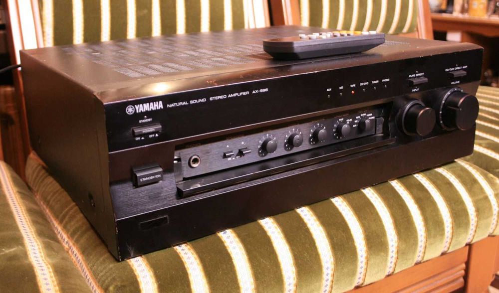 Yamaha AX-596 Japoński wzmacniacz stereo 2x155W Pilot mocny i sprawny
