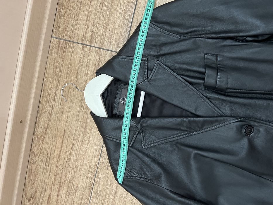 Вінтажний шкіряний жакет