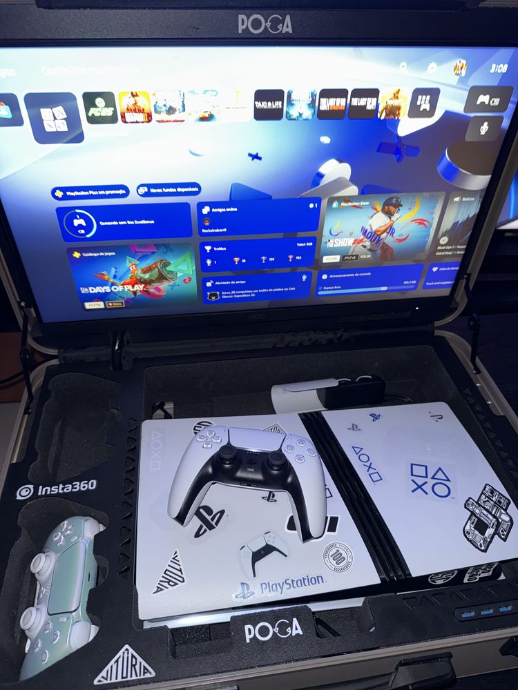 Mala Gaming POGA Lux para PS5 Fat, Digital ou Pro