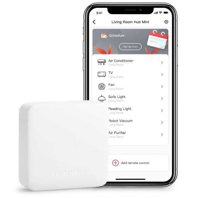 Inteligentny pilot Wifi SwitchBot Hub Mini do wielu urządzeń