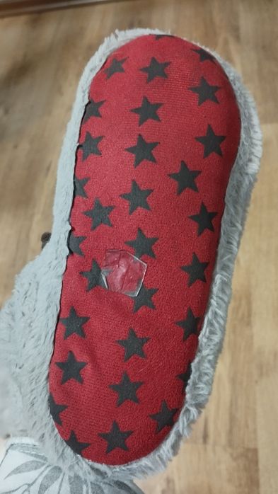 Kapcie pantofle buty świąteczne reniferami dl podeszwy zewnątrz 21 cm.