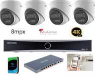 Zestaw do monitoringu pro Hikvision 4x DS-2CD1383G2-LIUF 8mpx 4k