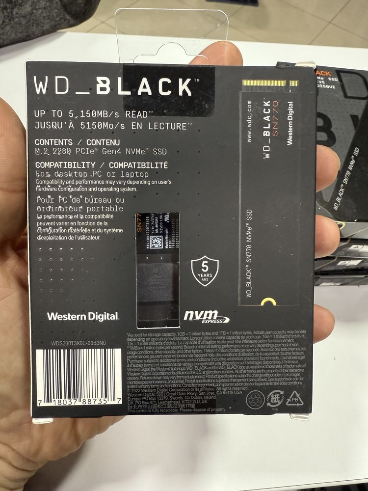 WD Black SN770 2TB WDS200T3X0E