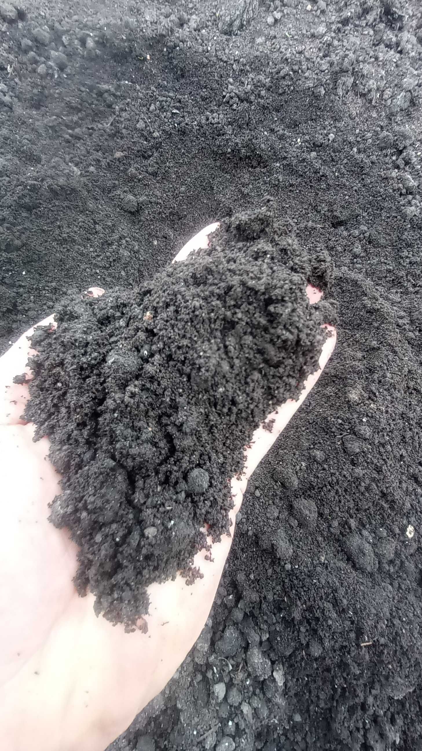 Czarnoziem, piasek, ziemia, miał granitowy, beton Rm, podbudowa, gruz