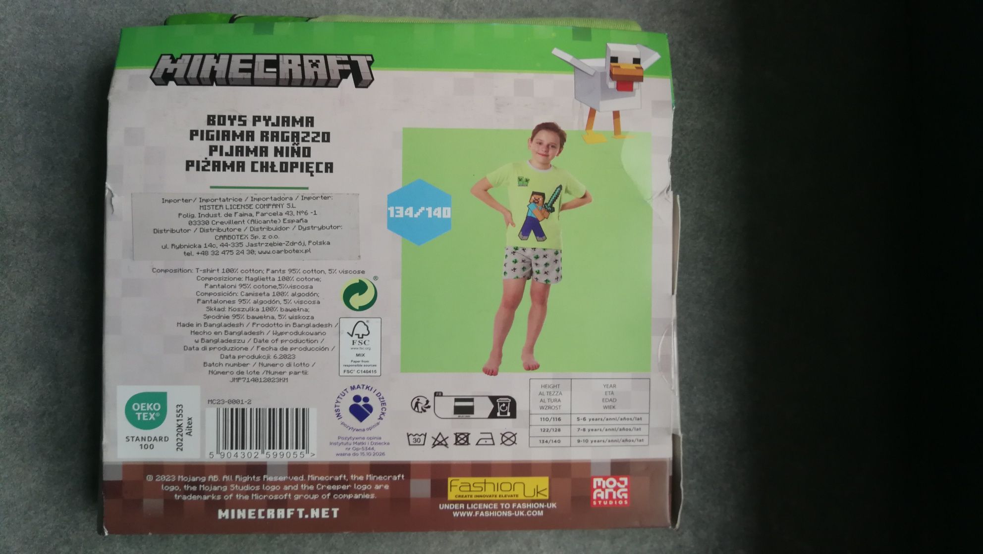 Piżamka Minecraft 134