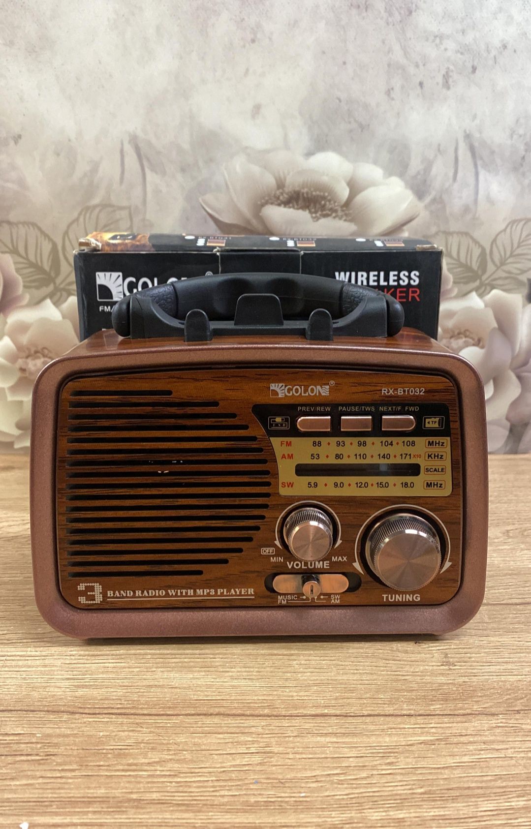 Radio retro głośnik Bluetooth kabel akumulator baterię nowe głośne