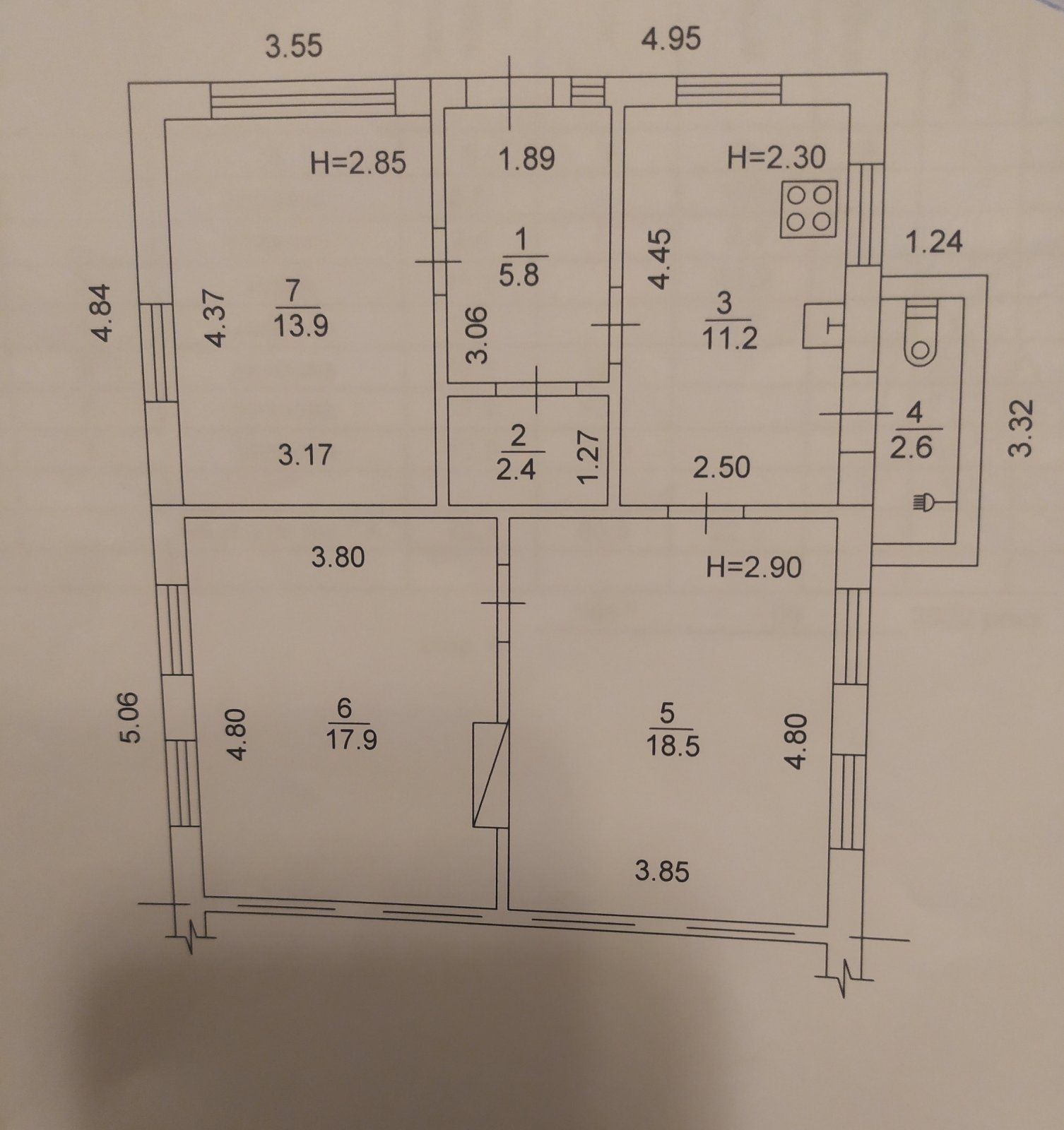 Без комісії. Здається пів будинку 72 кв.м в с.Горенка.