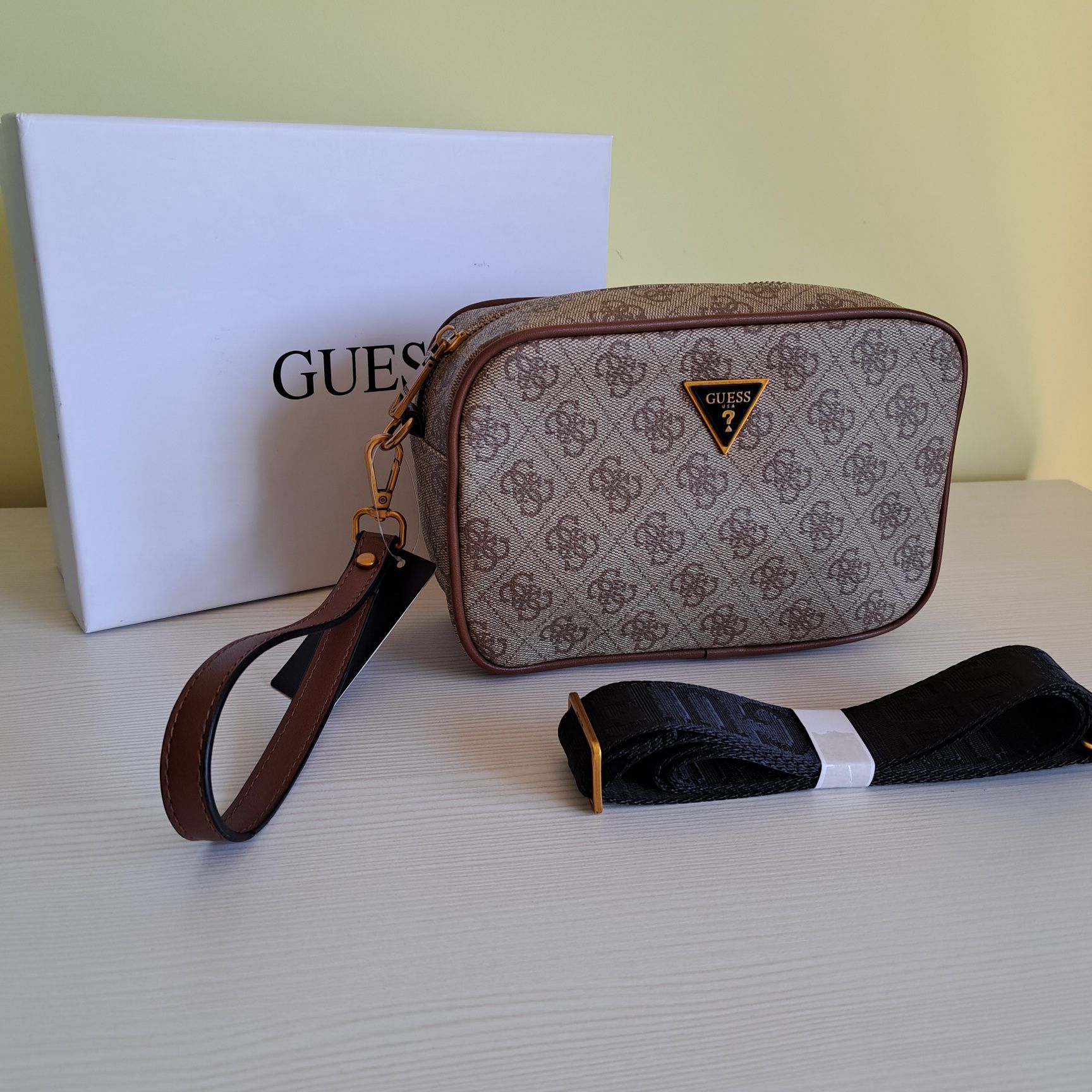 Сумка чоловіча GUESS  Сумка мужская Гесс Гуес  Vezolla барсетка беж