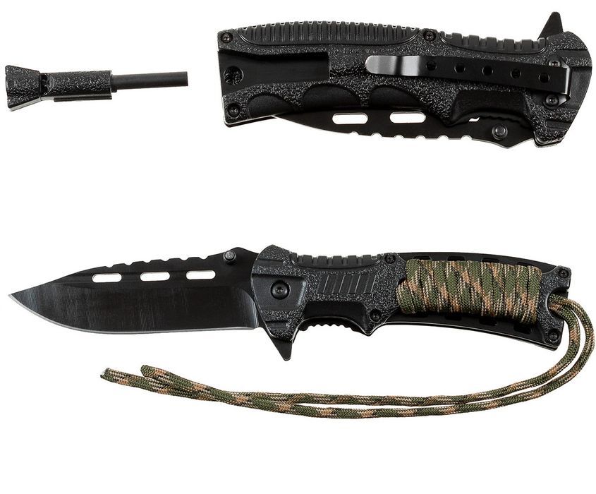 nóż camorope fox outdoor z krzesiwem i gwizdkiem