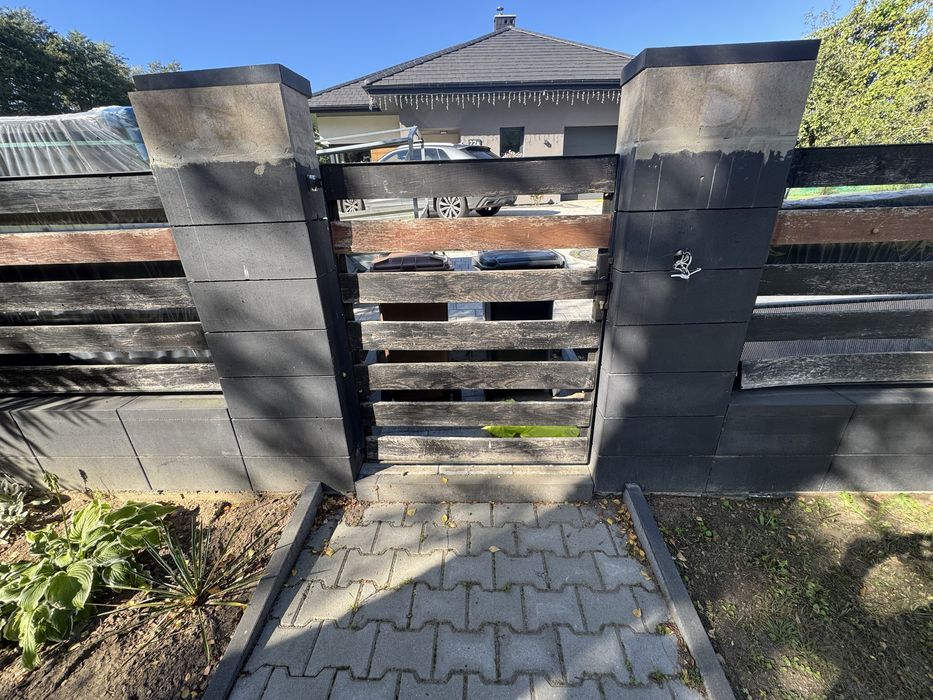 Brama przesuwna 3,5 m, 3 przesła i 2 furtki porzadna konstrukcja