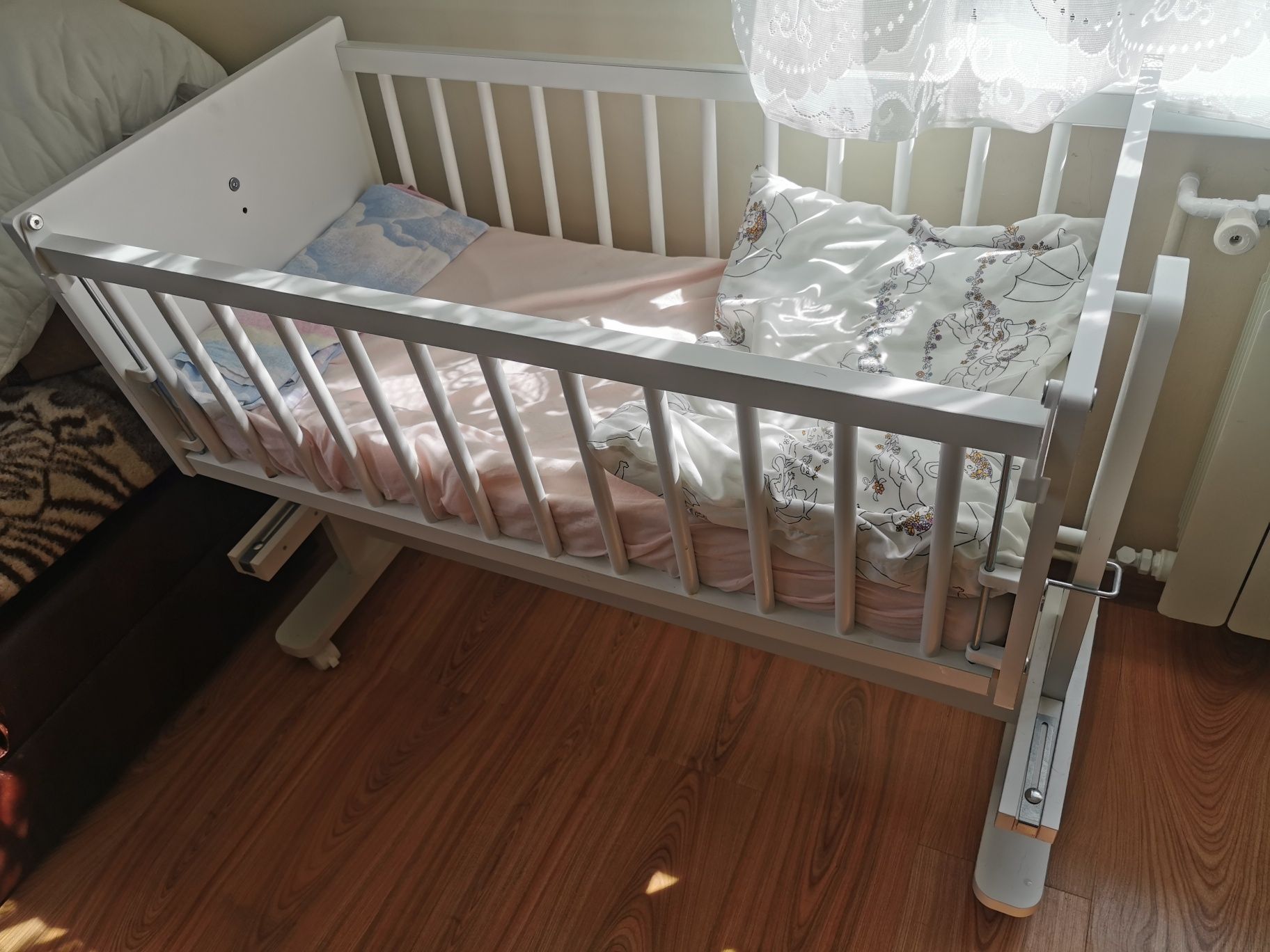Łóżeczko niemowlęce dziecięce kołyska plus materac 90x40 do odbioru