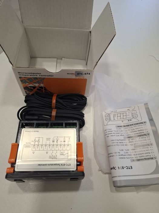 Контроллер температури для холодильників etc 974. Дводатчиковий.