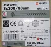 Wkręty, śruby do drewna Würth 8 x 200