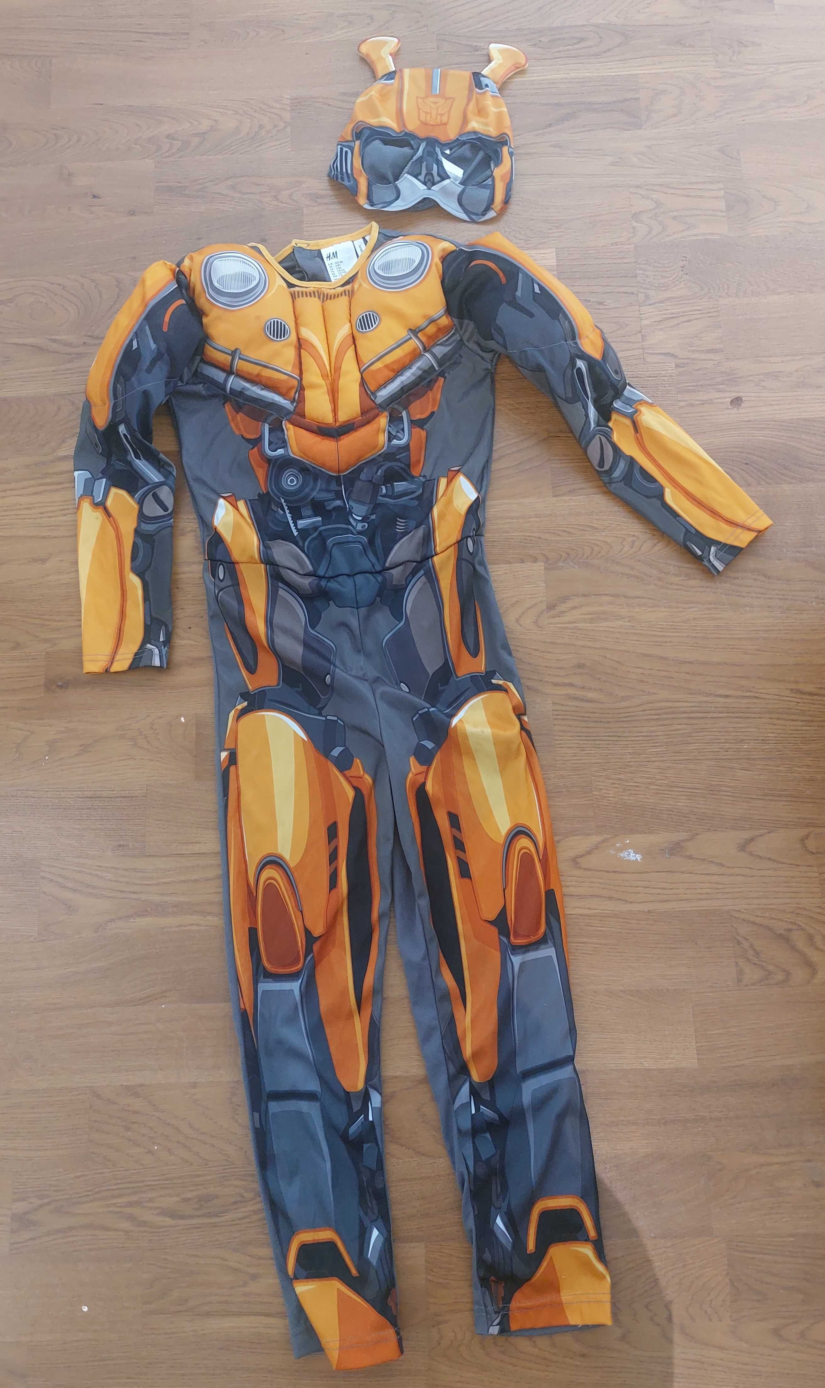 Strój Kostium Przebranie z mięśniami Transformers Bumblebee H&M 122