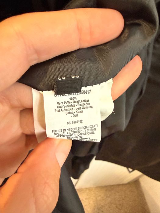 Casaco de pele preto, M, pouco uso