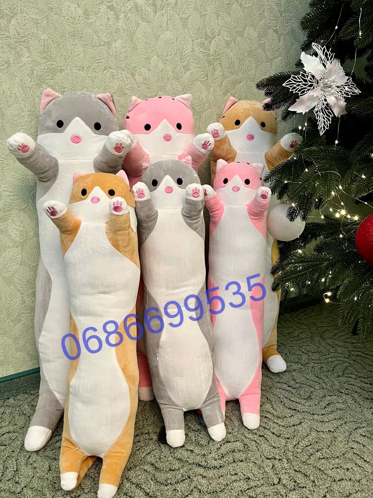 Кот батон 70,90,110,130 см ,панда, кіт батон, кот обнимашка