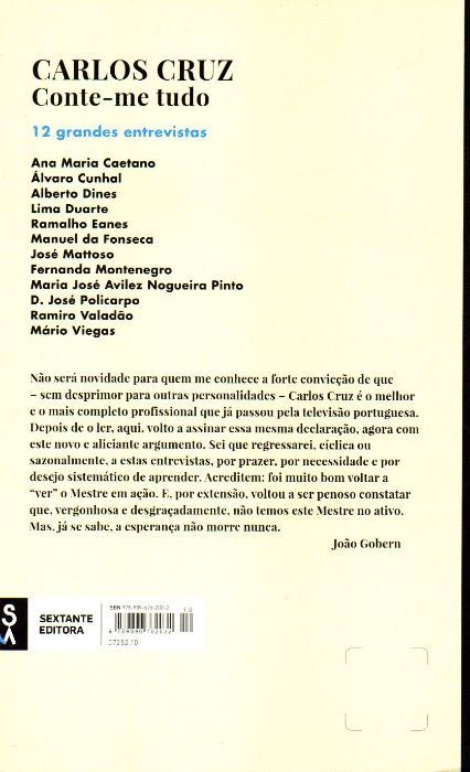 Livro - Conte-me Tudo. 12 Grandes Entrevistas -