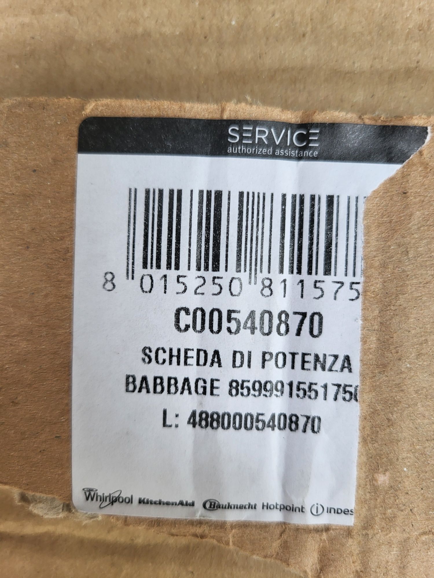 Moduł zasilania do piekarnika  c00540.870 whirlpool  Indesit
