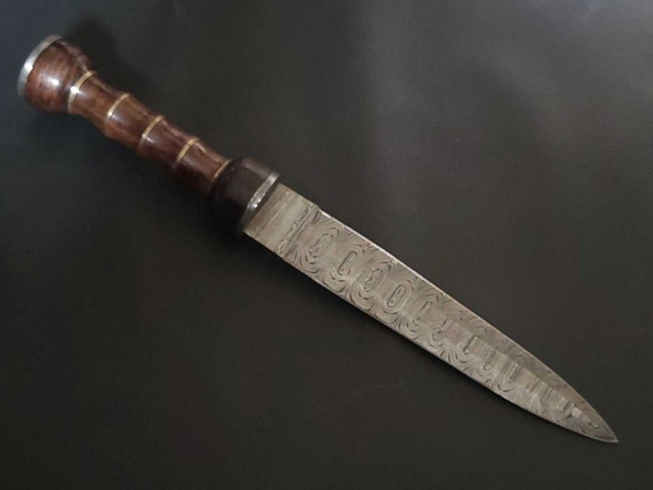 GLADIATOR DAMAST SZTYLET miecz gladius stal damasceńska 40cm