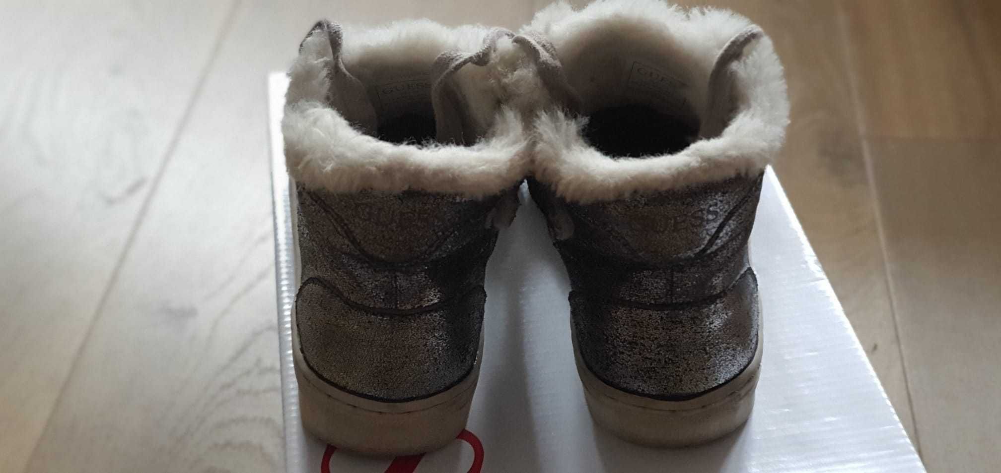 Półbuty Guess buty jesień zima srebrne dla dziewczynki rozm.32