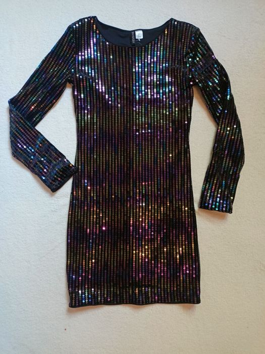 Cekinowa sukienka H&M Xs