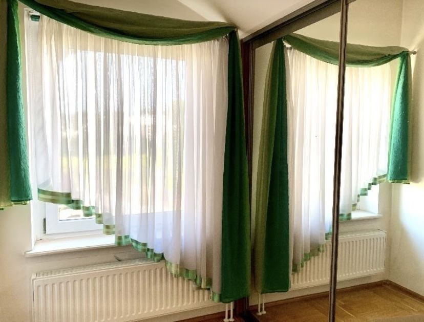 FIRANA WOAL szer. 580 cm na taśmie + ZASŁONA 500 cm KOMPLET