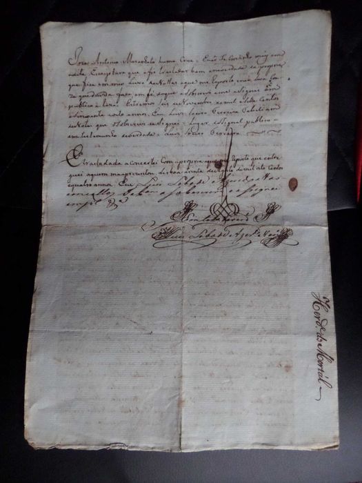 Documento Manuscrito Herdade do Mortal  Ano 1804