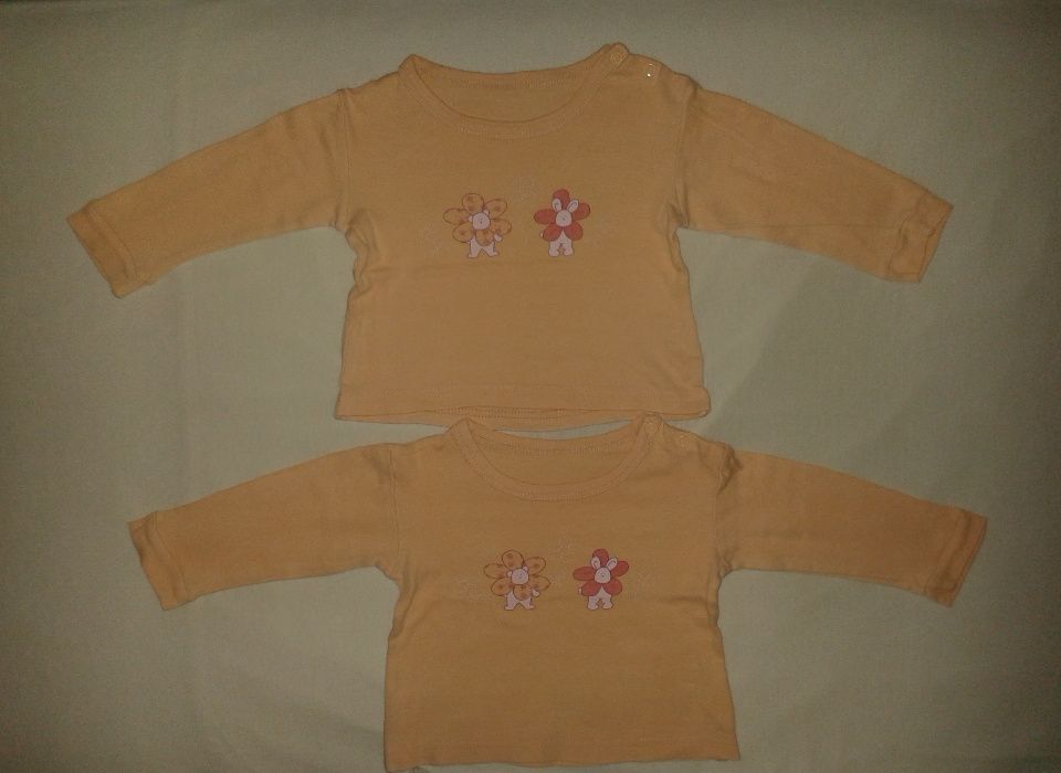Bluzeczki bawełniane dla bliźniaków rozmiar 68 duża ilość