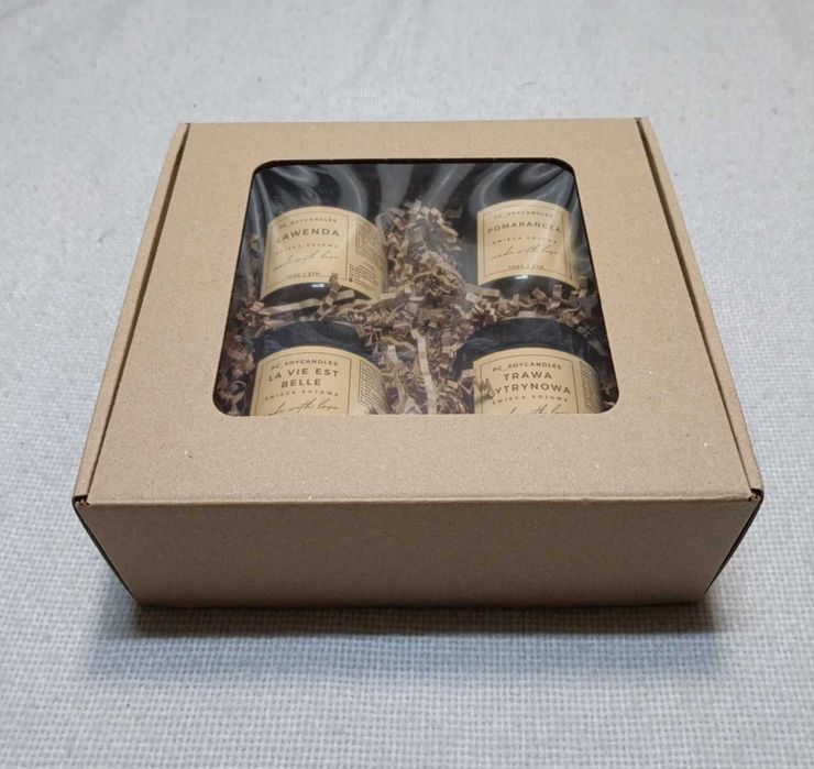 Zestaw Prezentowy Świece Sojowe Zapachowe 4x120ml