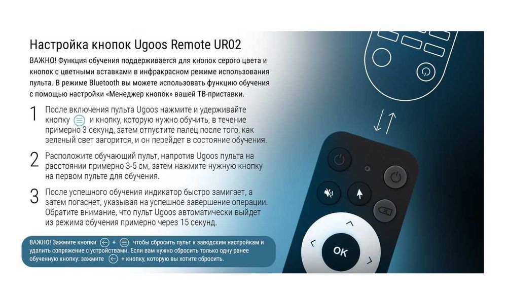 Ugoos UR02 remote пульт