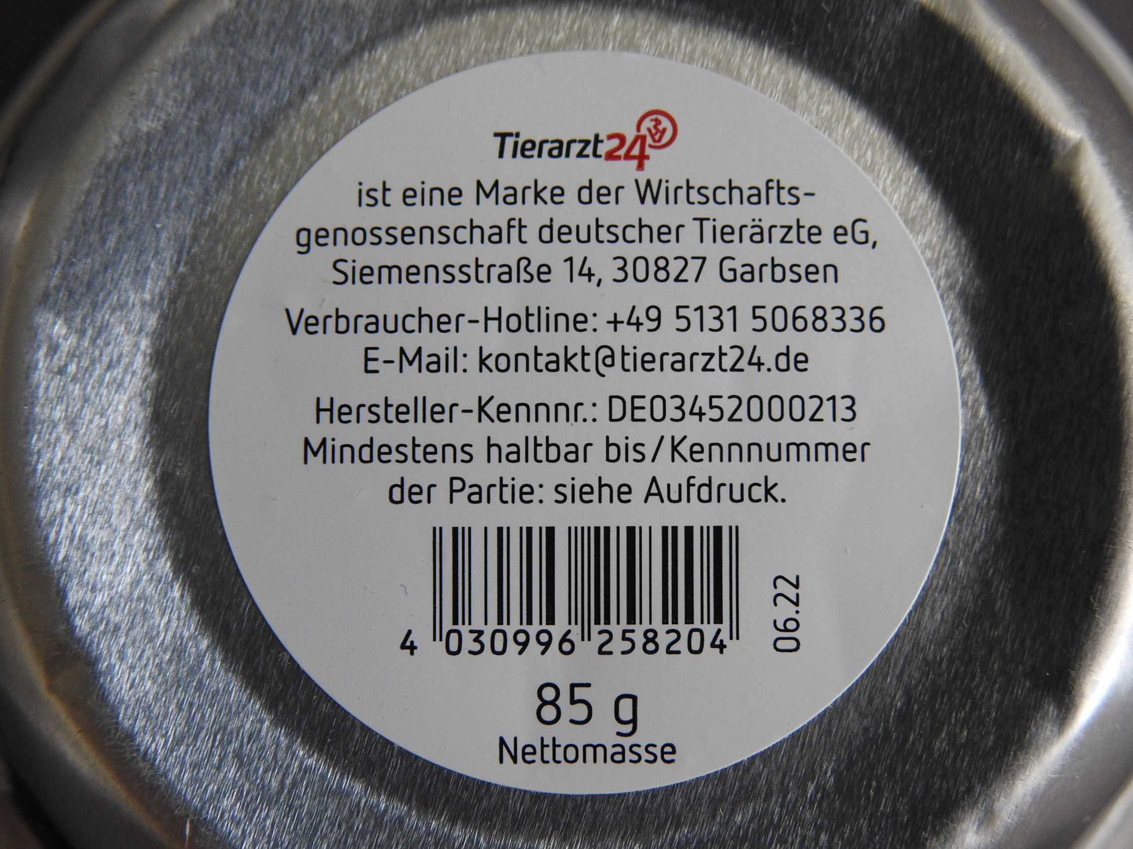 Tierarzt24 Renal Німеччина паштет для котів 4 банки 85г до 12.25.