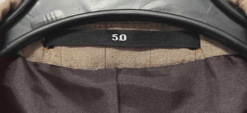 Damski Garnitur Jednorzędowy W Paski Beżowy C&A |R. 50 L/XL