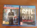 Jogos ps4 Call of Duty e Uncharted